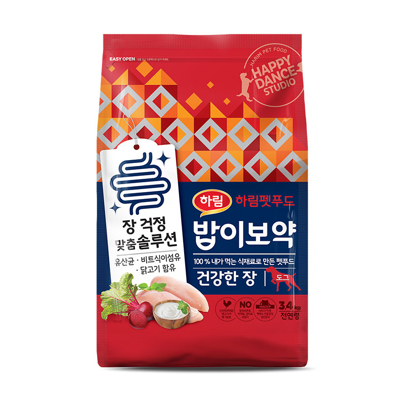  하림펫푸드 밥이보약 건강한 장 3.4kg 강아지사료