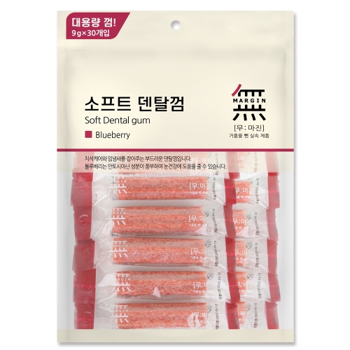  바우와우 무마진 소프트덴탈껌 블루베리 30p