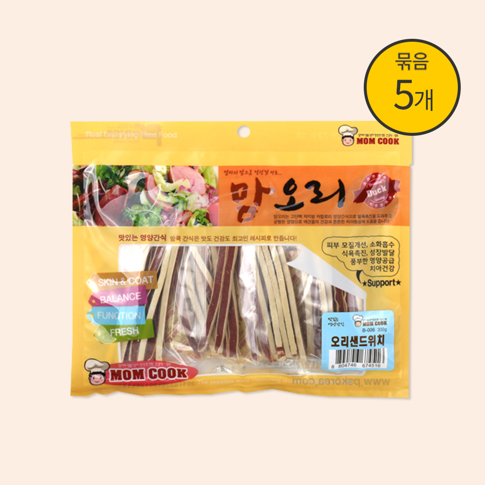  맘쿡 오리 샌드위치 300g x 5개