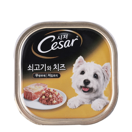  시저캔 소고기+치즈 100g 강아지 습식캔