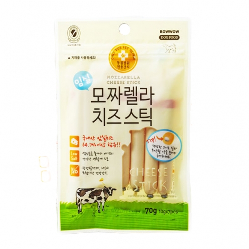  바우와우 임실 모짜렐라 치즈 스틱 70g